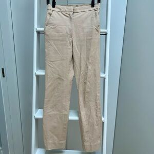 Cos Neutral Beige Blend Front Straight Wide Leg Trousers Work pants XS 00/0